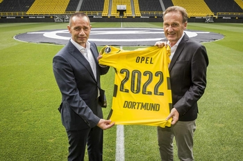 Nú á dögunum var tilkynnt um framlengingu á samstarfi<br> milli Opel og Borussia Dortmund til næstu fimm ára.